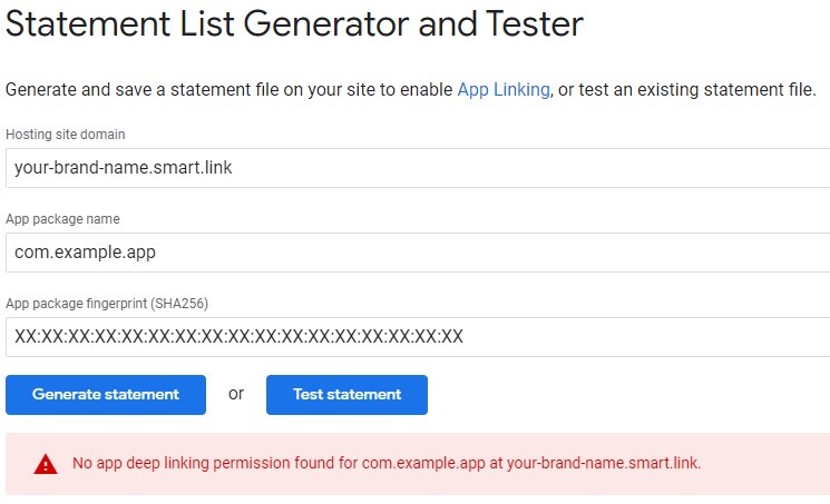 Android Statement List Generator Test Error