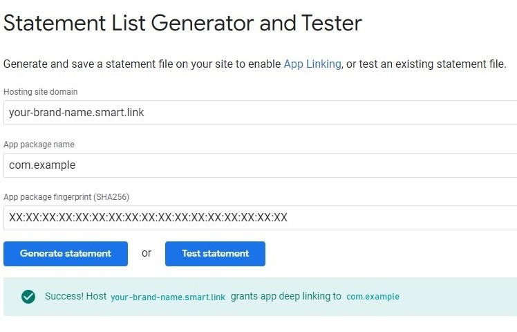 Android Statement List Generator Test Successful
