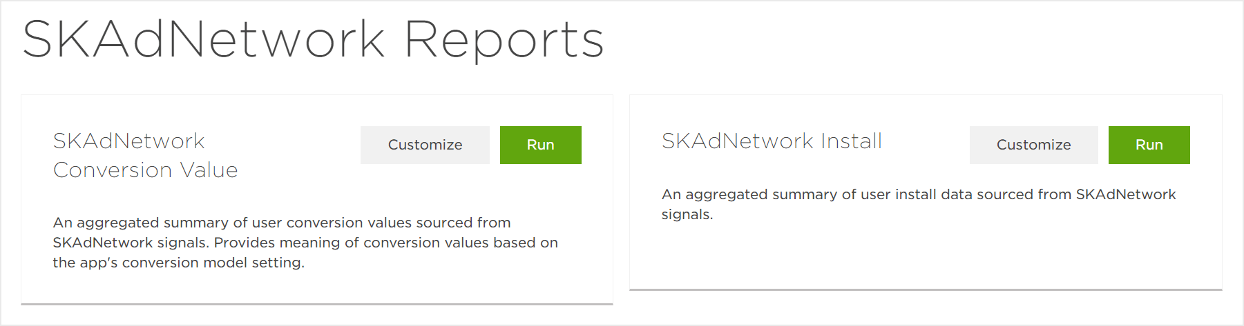SKAdNetwork Reports
