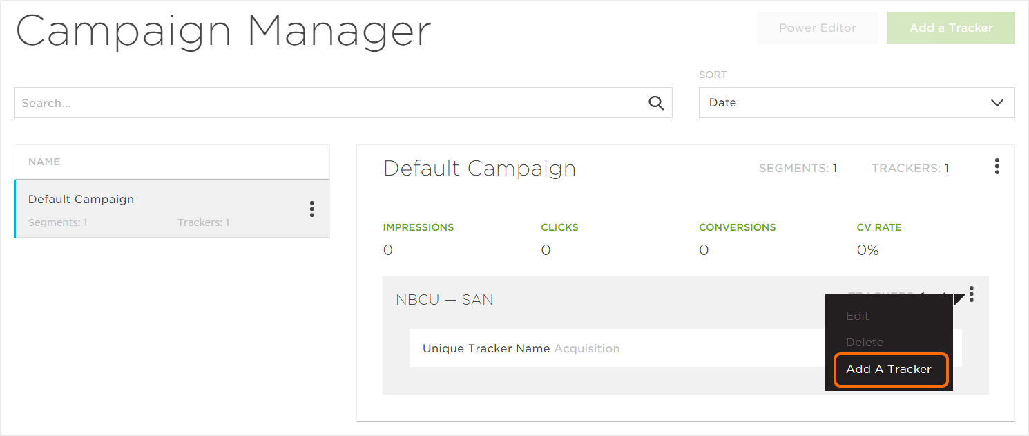 Tracker Settings