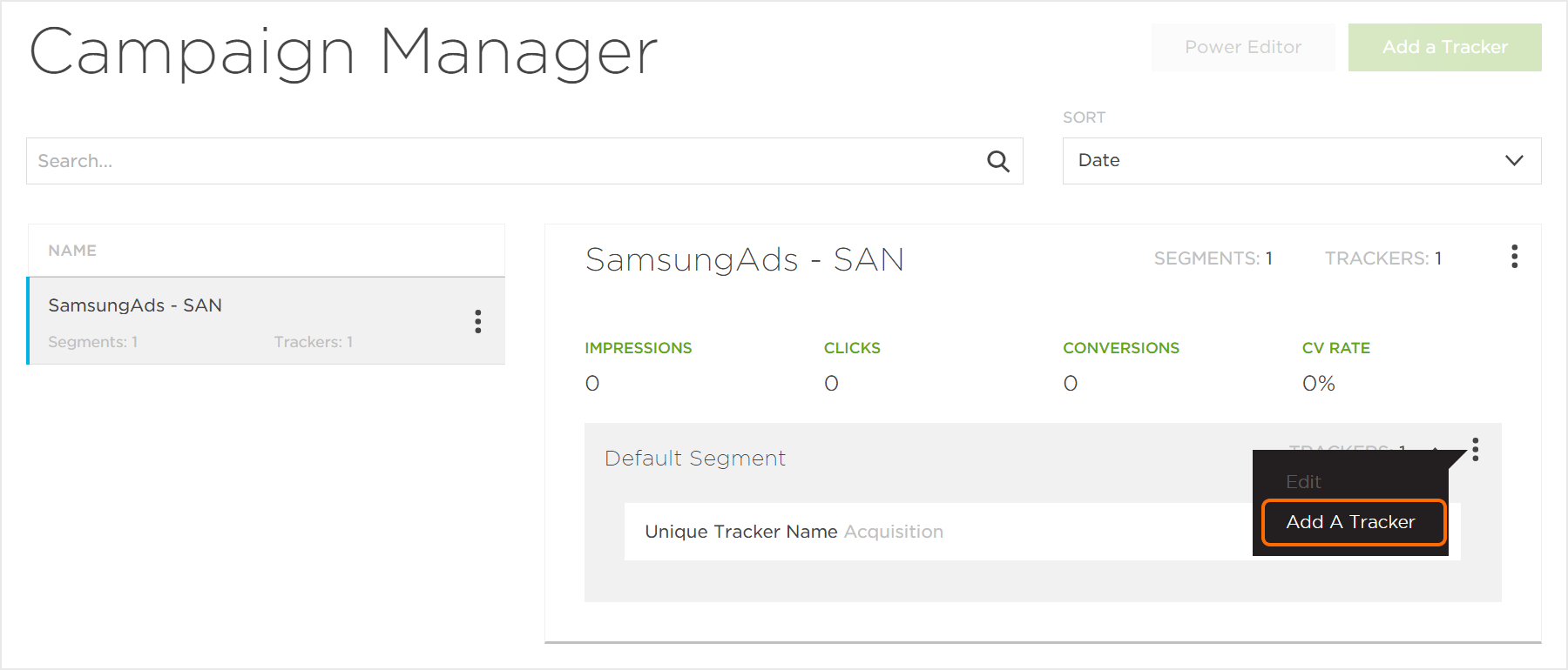 Tracker Settings