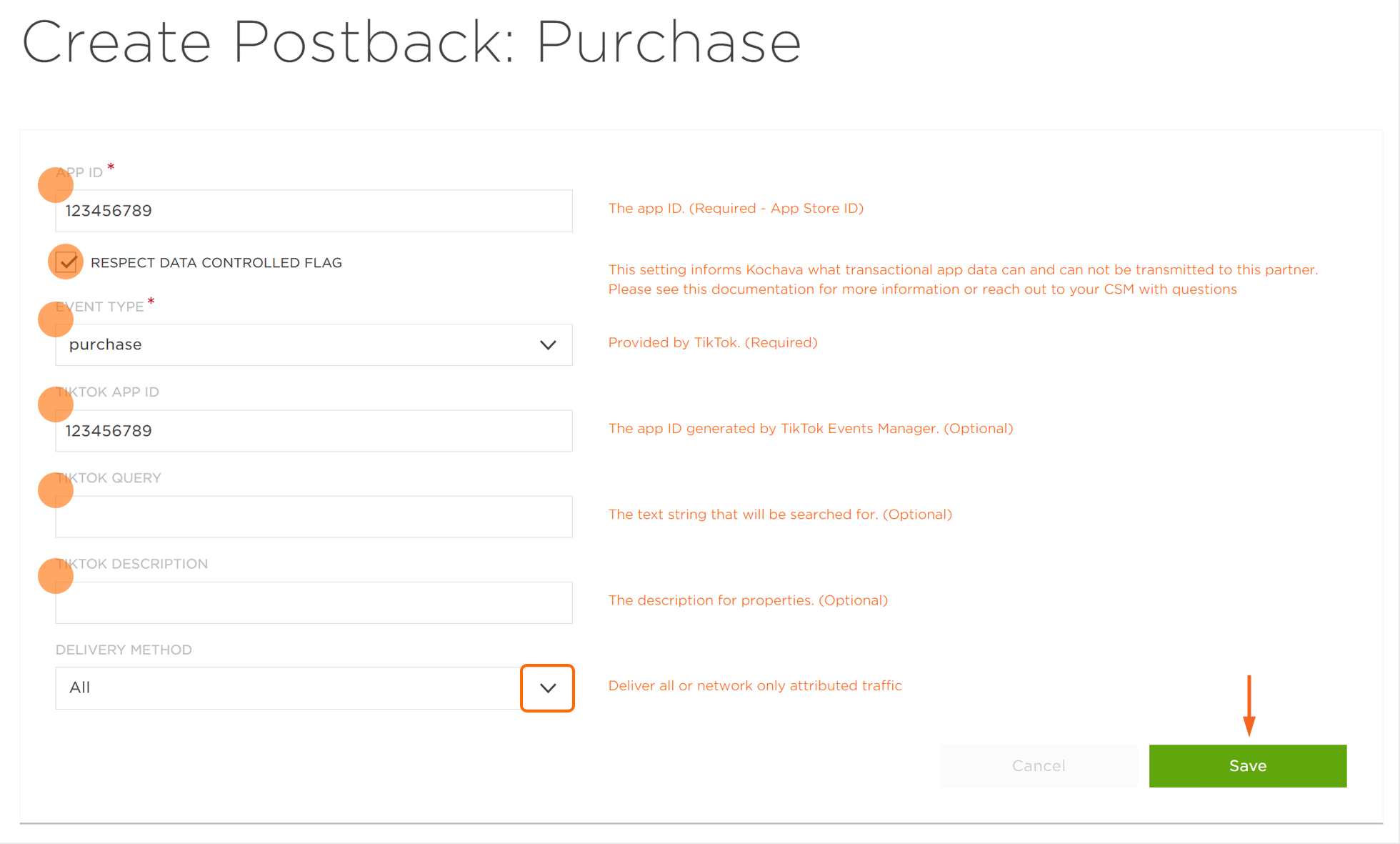 SAN Post Install Postback Settings