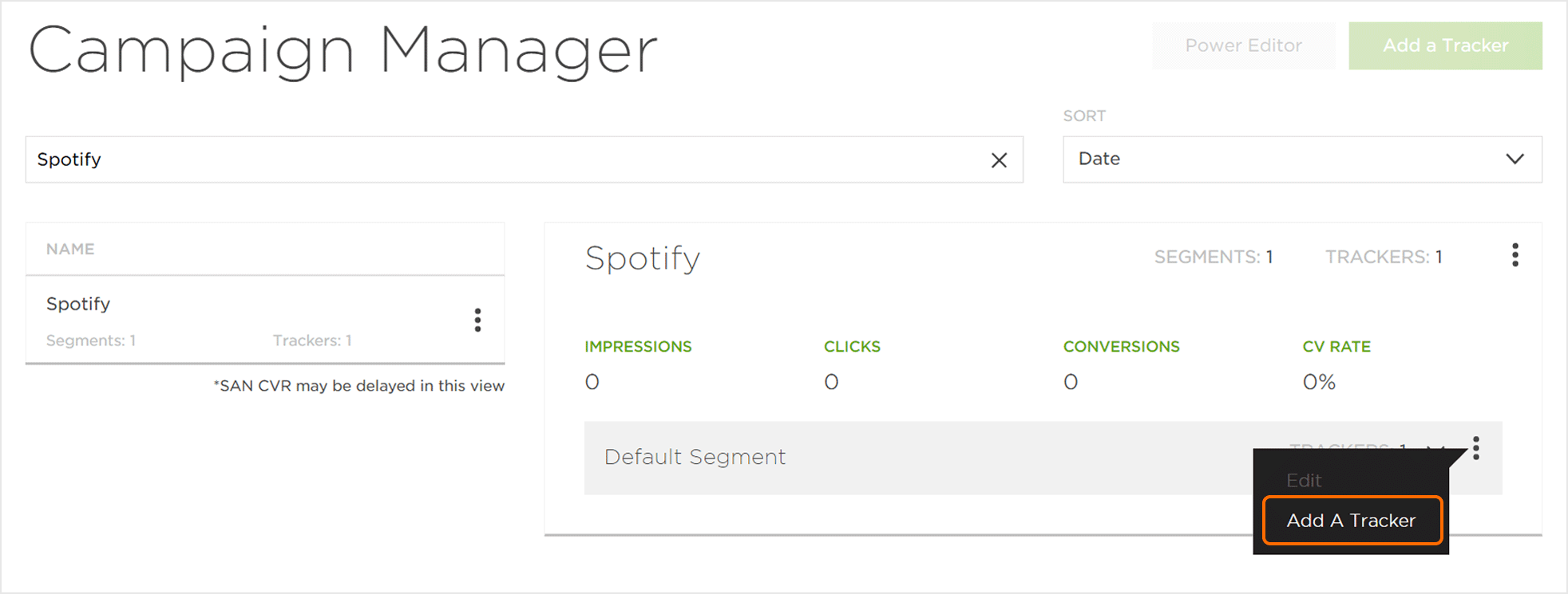 Spotify Add a Tracker