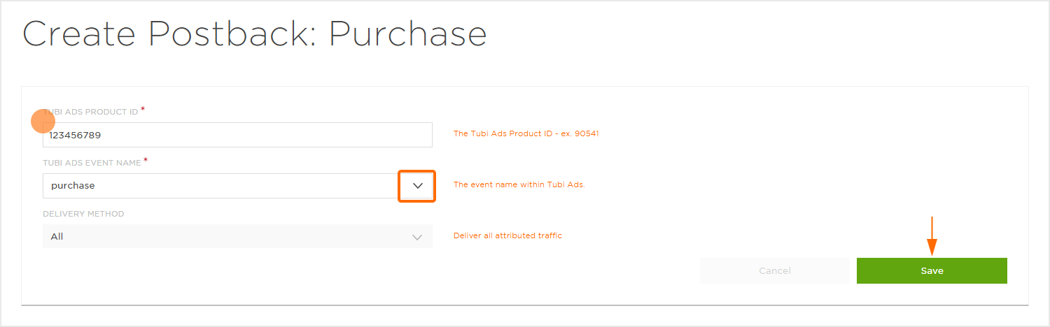 Reengagement Postback Settings
